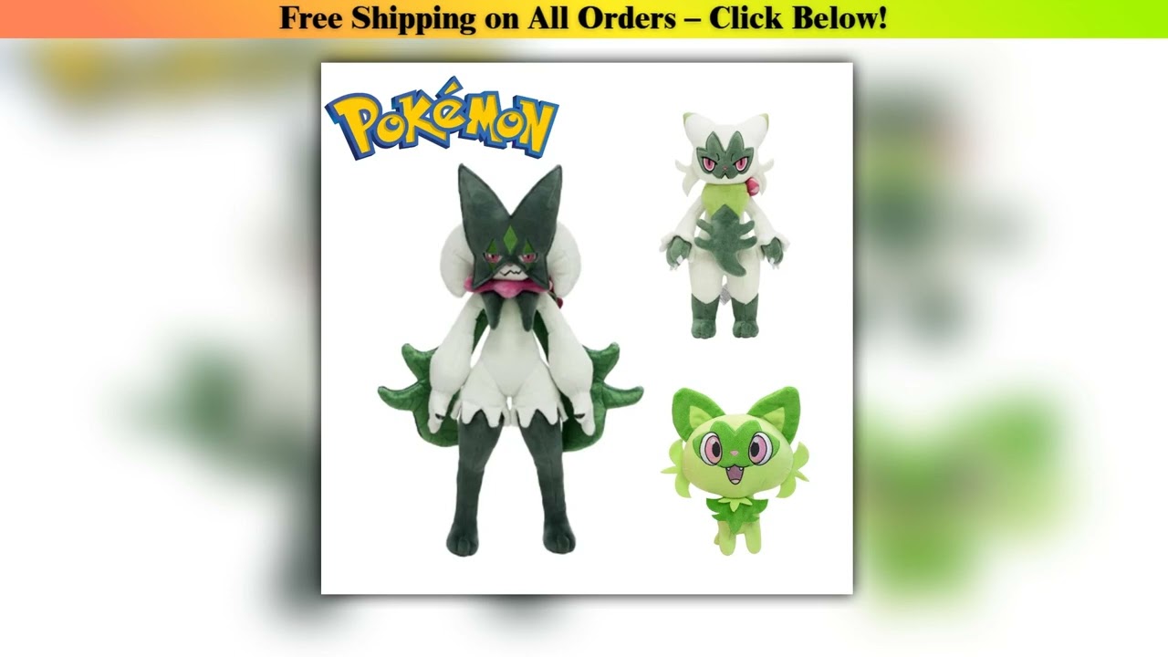 Floragato Sprigatito Meowscarada Plush Toy Anime Figure Model Gift for Kids Children Birthday Gift