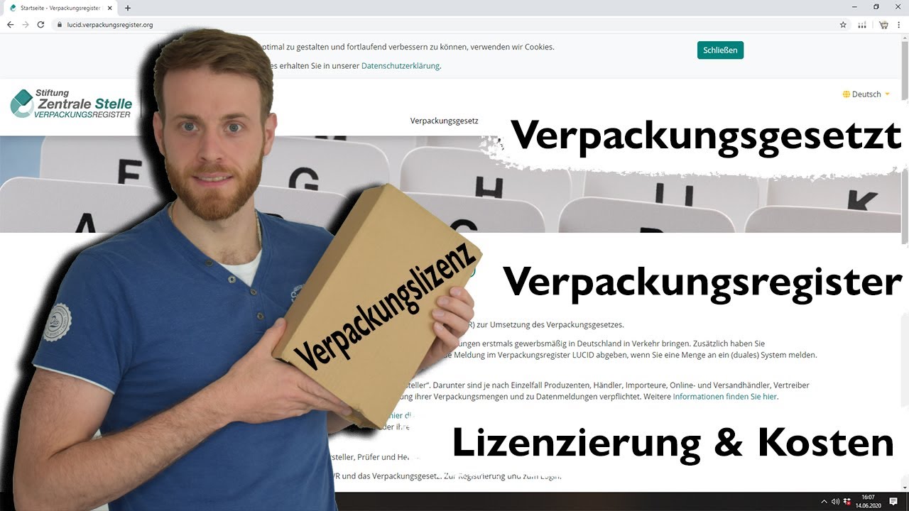 Verpackungsgesetzt Verpackungslizenz für Händler Registrierung