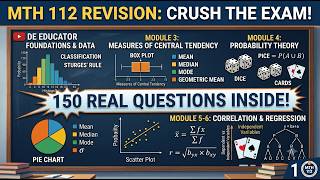 MTH112 Exam Revision | Part 1 | Statistics, Probability & Regression