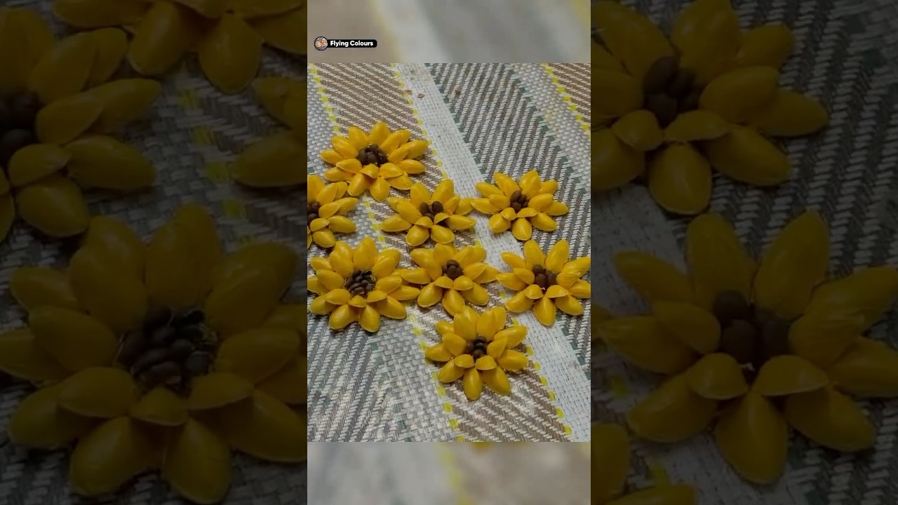 Flower Basket | Sunflower using pista shells 