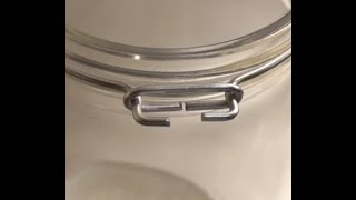 Reassemble clip top glass jar