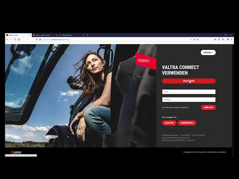 Valtra Connect: Account anlegen