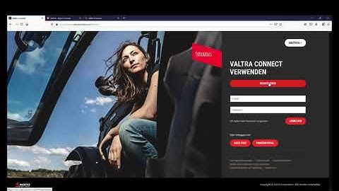 Valtra Connect: Account anlegen