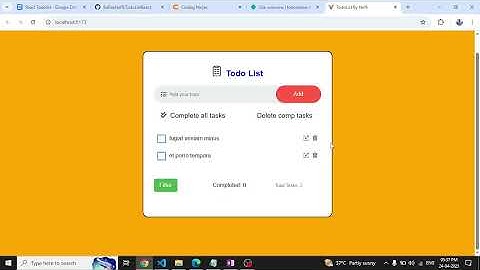 Coding Ninjas React Skill Test-2 || Todo List Using React || Todo list react.js || Todo List App