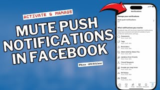 How to Turn On and Manage Mute Push Notifications in Facebook (iPhone iOS 18 - UPDATED)