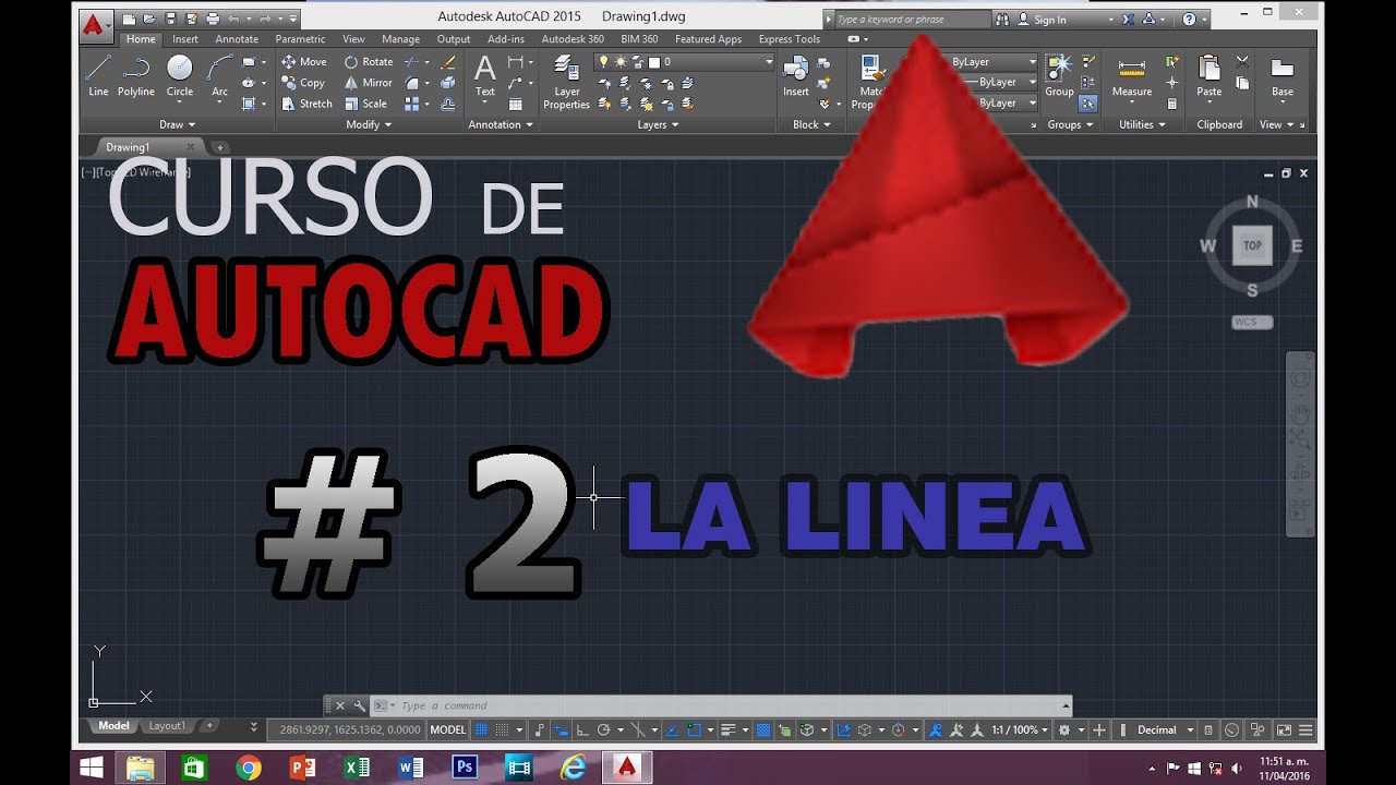 Curso de Autocad #2 La linea - YouTube
