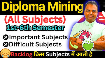 Diploma Mining Syllabus Subjects, Diploma Mining Syllabus 1st to 3rd Year Syllabus