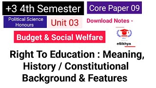 RTE Act | Right To Education : Meaning, History Constitutional / Background & Features