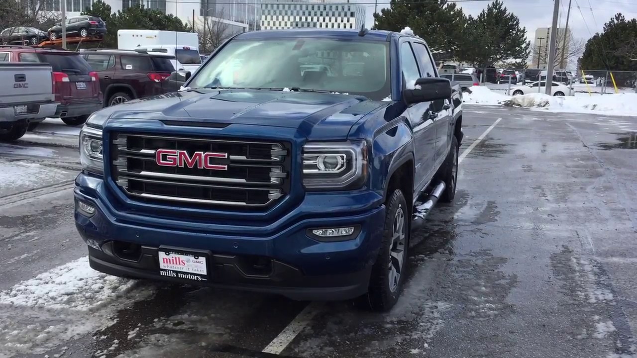 2017 GMC Sierra 1500 SLT 4WD Crew Cab Power Rear Window Sunroof Blue