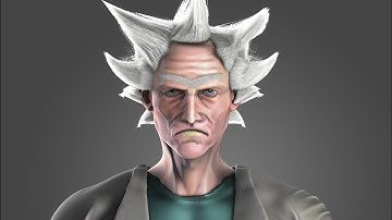Rick and Morty Rick Sanchez 3D model zbrush