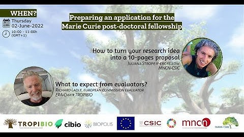 Webinar “Preparing an application for the Call Marie Curie post doctoral fellowship”