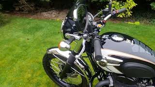 Kawasaki W800 Special Edition walkaround and startup without exhaust baffles