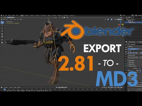 Blender Export from 2.81 to MD3 Model Format