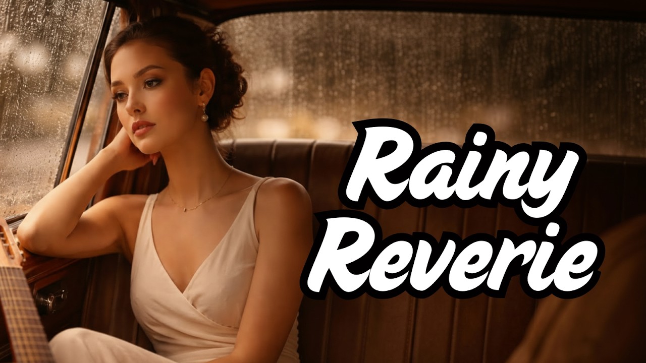 Watching the Rain from a Vintage Car | Melancholic Guitar for Solitude | 1960s.