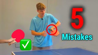5 Table Tennis MISTAKES and How to Fix Them
