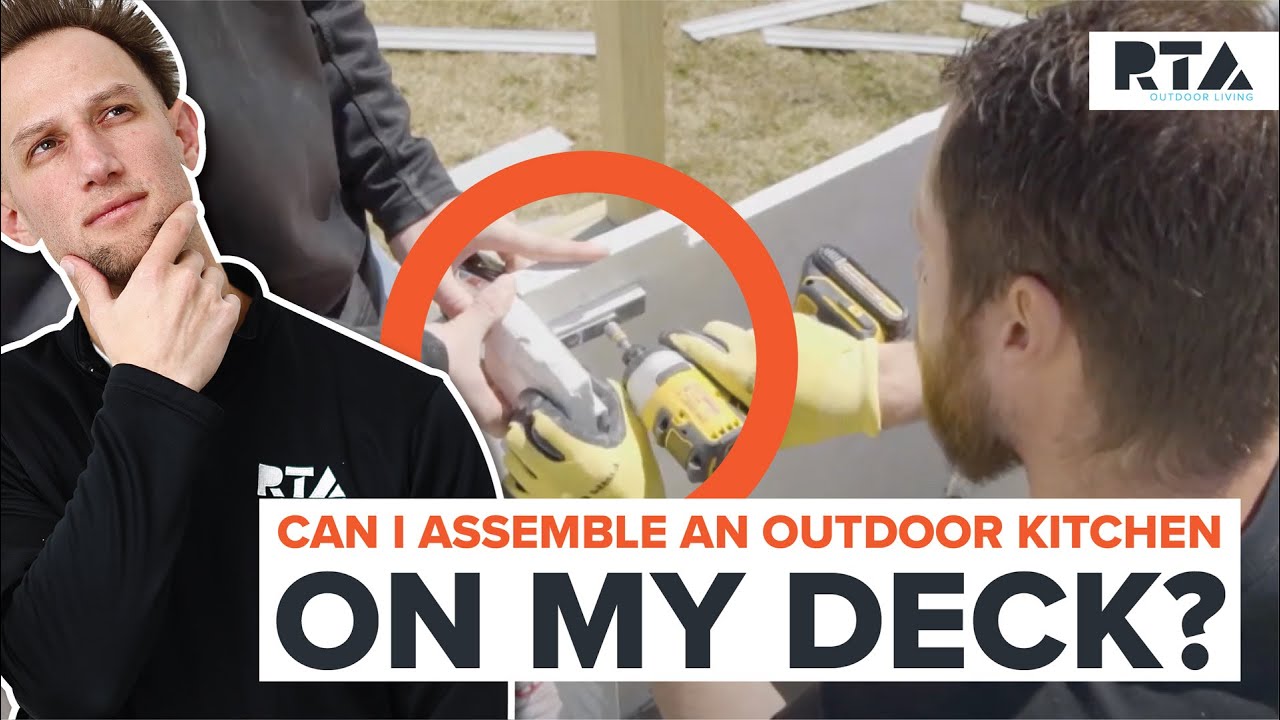 How to Install an Outdoor Kitchen on Deck | Super-Detailed RTA Assembly ...