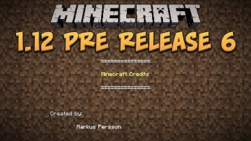 Minecraft 1.12 Pre-Release 6 Better Mod Support & End Credits Shortcut