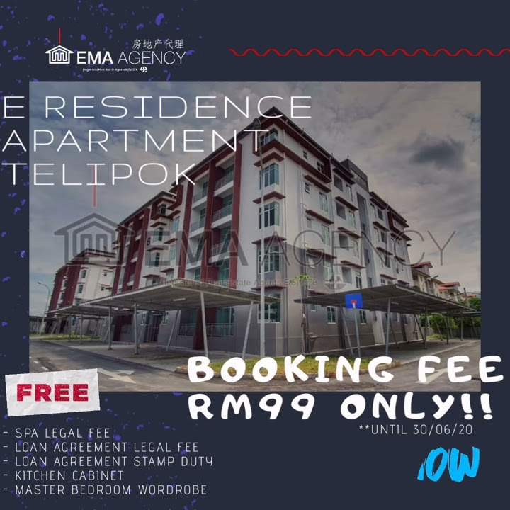 Booking Fee RM99!!! Apartment Baru ER