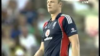 Andrew Flintoff HAT TRICK, full over, vs West Indies, 5th ODI 2009