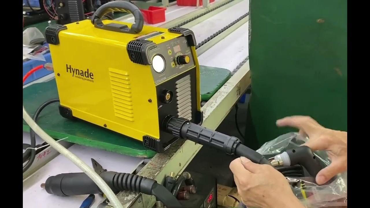 Plasma cutter Hynade CUT60DN works with crossfire CNC table - YouTube