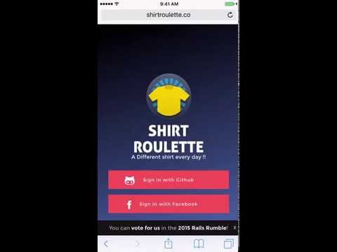 Shirt Roulette - Rails Rumble 2015