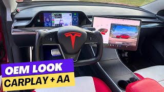 MOST Integrated Instrument Cluster Display For Tesla Model 3/Y Now Has Android Auto & Carplay 2023