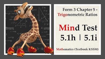 KSSM Mathematics Form 3 Chapter 5 | Mind Test 5.1h | Mind Test 5.1i | Trigonometric Ratio