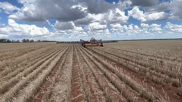 SwarmFarm robot spraying weeds on 4 meter CTF