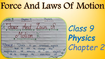CBSE Class 9 Science (Physics) chapter 2 Force And Laws Of Motion Notes  #toptargeteducation