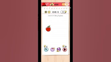 Catch 5 falling apples | Brain Test Level 12 | #shorts