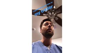 Ryan Eggold singing when in trailer on New Amsterdam set