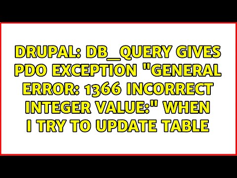 db_query gives PDO