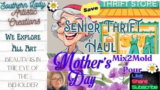 Senior Thursday Thrift Haul 🛒 Some Mix2Mold Pours 🎨 Mothers Day Gift 🎁 Stone Look Pendants