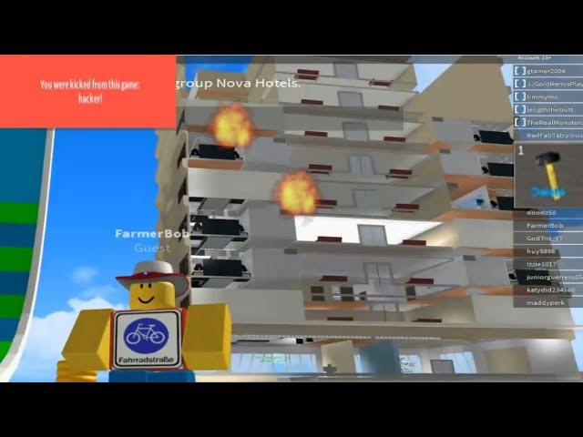 Roblox Exploiting Hotel Destruction Youtube - hotel camping 3 secret ending3rd ending roblox