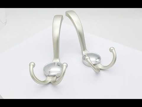 Гачок меблів трирожковий "LARA PORTMANTO" Сатин-Хром, видео 1