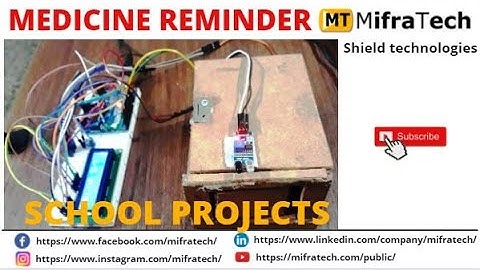MEDICINE REMINDER PILL DISPENSER MIFRATECH eLearning #schoolprojects #engineeringprojects #beproject