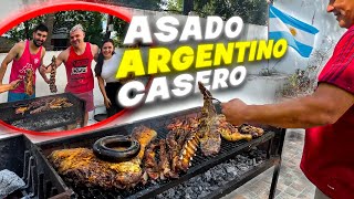 UN SEGUIDOR ME INVITA A UN ASADO ARGENTINO EN SU CASA 🍖 *PROBANDO AUTÉNTICA PARRILLADA CASERA*