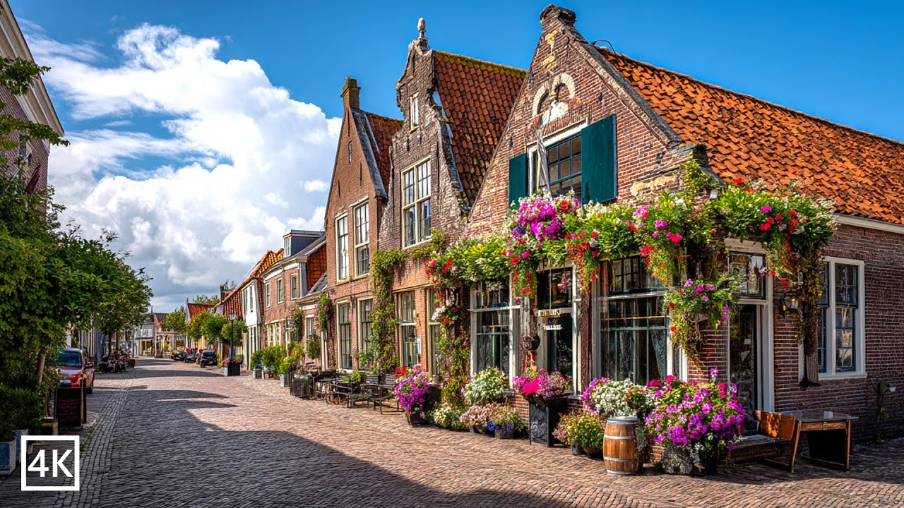 Monnickendam Netherlands 🇳🇱 | A Walking Tour on a Sunny Day in a Historic Dutch Town ☀️8K