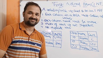 Eerste normaalvorm in DBMS || 1 NF in DBMS