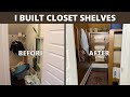 How To Build Shelves in a CLOSET | Hall Closet Makeover