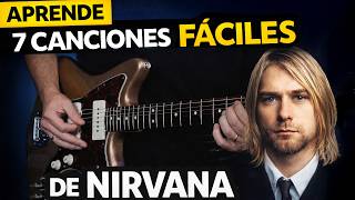 TOP 7 Canciones FÁCILES de Nirvana para tocar en Guitarra Eléctrica (SIN COMPLICARTE)