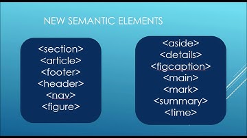 HTML5 | Semantic Elements (Part-2) | New Semantic Elements in HTML5 |Beginner level