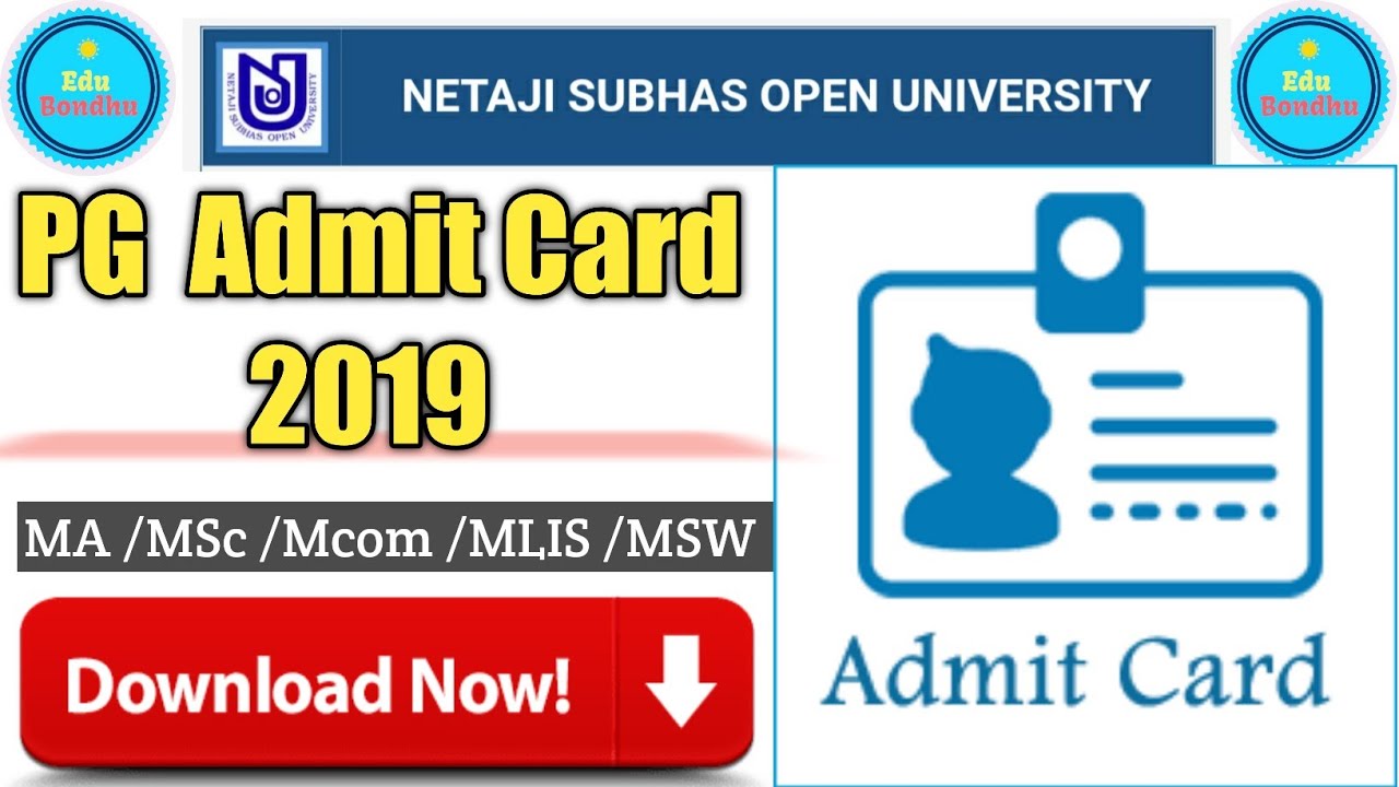 nsou assignment admit card download