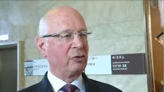 An interview with the World Economic Forum's Klaus Schwab at the International Labour Conference