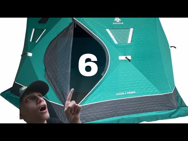 Woods Ice fishing tent 6-person tent UnBoxing 