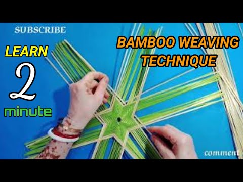 Bamboo weaving tutorial - বাঁশের পাতি দিয়ে বুনন পদ্ধতি - bamboo crafts ...