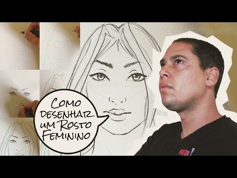 Como DESENHAR um rosto FEMININO