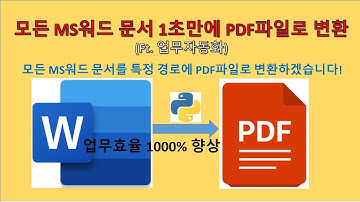 파이썬(Python) - 모든 워드문서 PDF파일로 1초만의 변환하기(업무자동화)