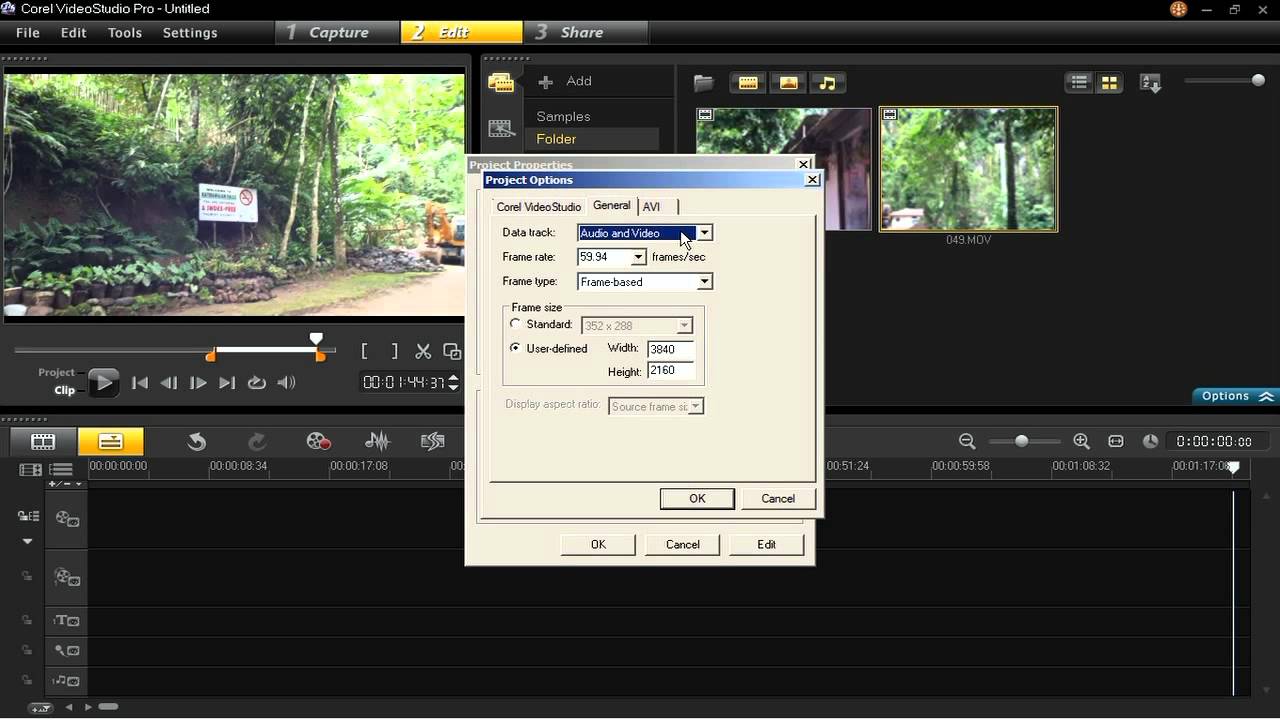 enlarge frame in corel videostudio pro x6