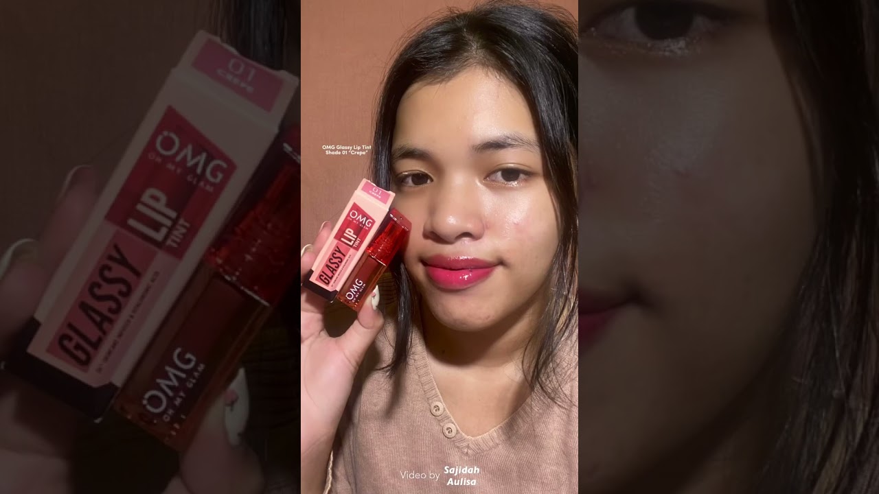 swatch semua shade glassy liptint dari omg💗 